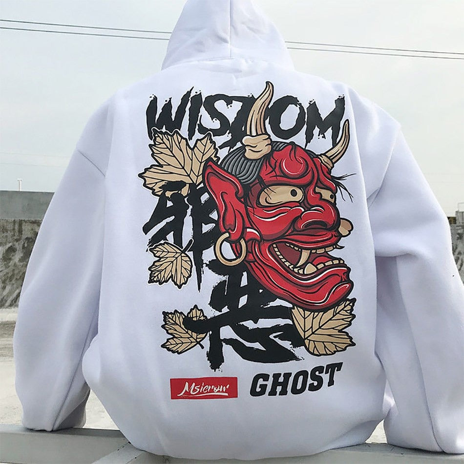 Samurai Demon Vintage Japanese Streetwear Hoodies
