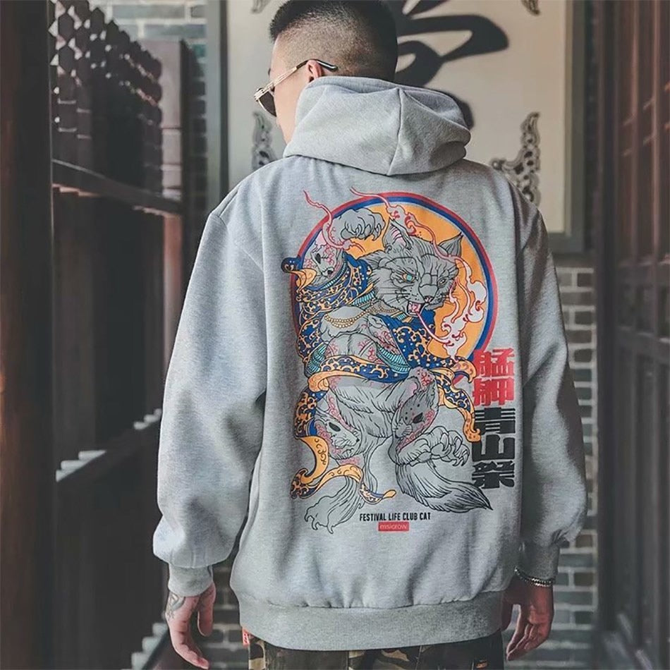 Samurai Demon Vintage Japanese Streetwear Hoodies