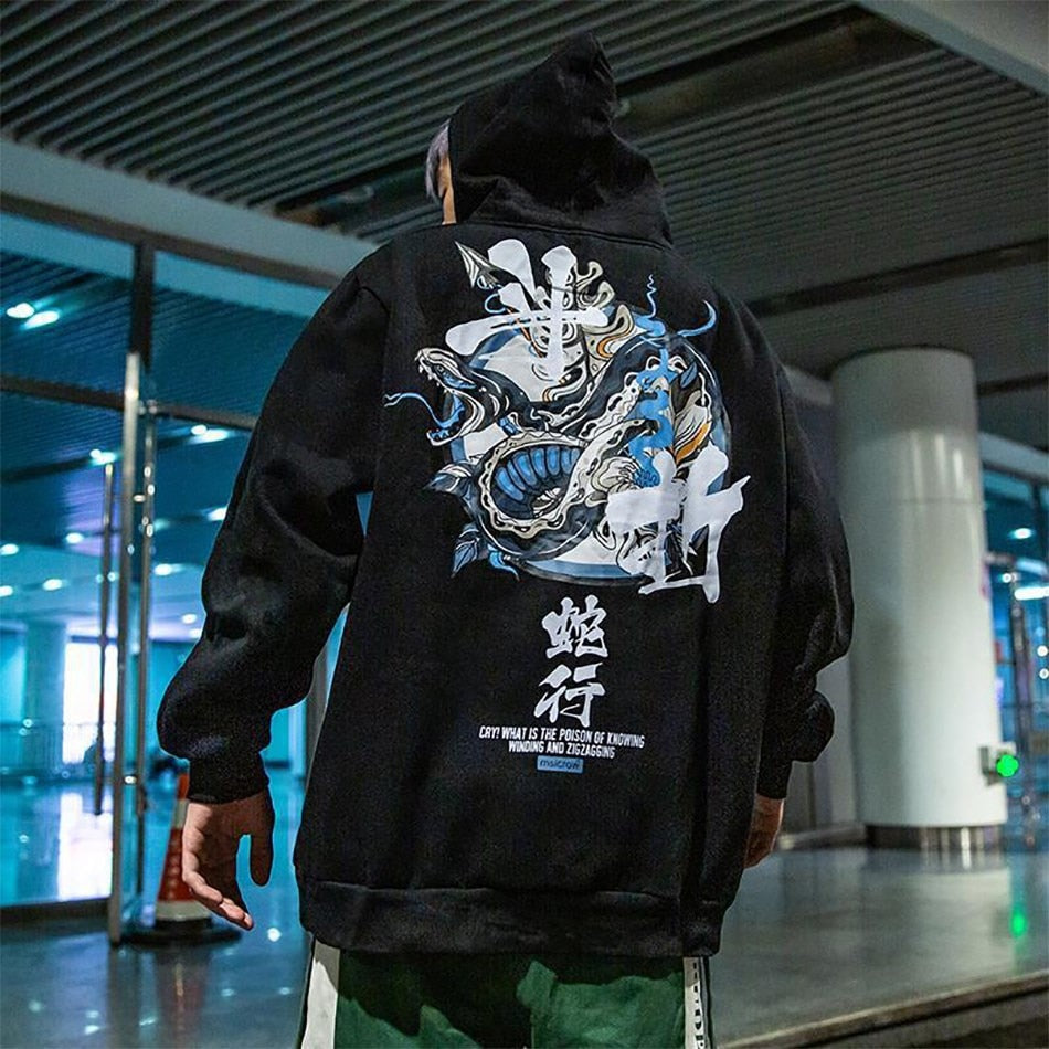 Samurai Demon Vintage Japanese Streetwear Hoodies