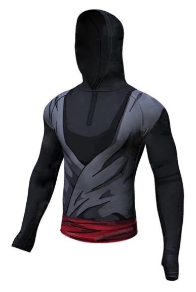 Black Dragon Z Long Sleeve Rashguard Hoodie