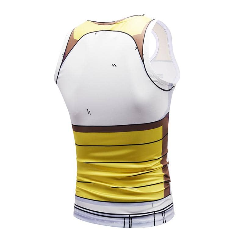 Dragon White Yellow Workout Tank - FitKing