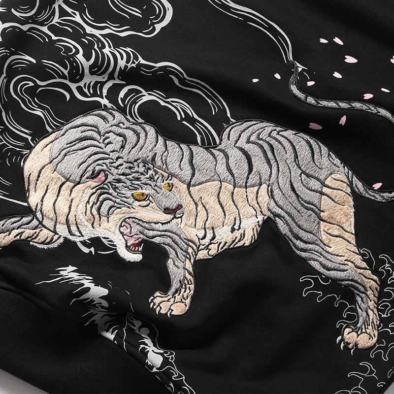 Fearless Tiger Embroidery Sweatshirt