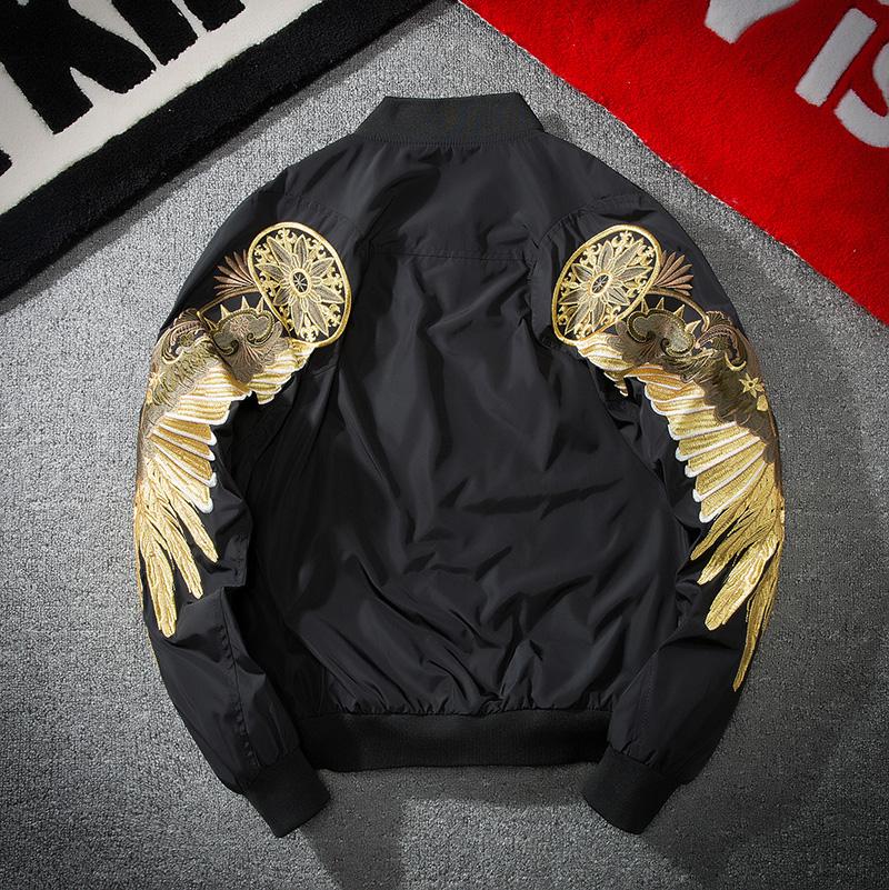 Golden Angel Wings Bomber Jacket