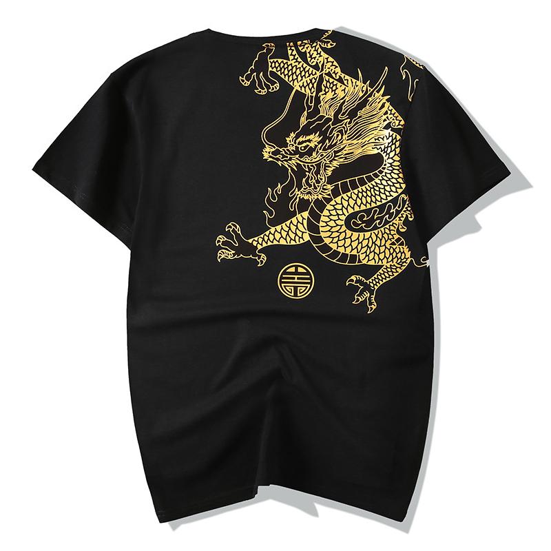 Golden Dragon Foil Printing T-shirt