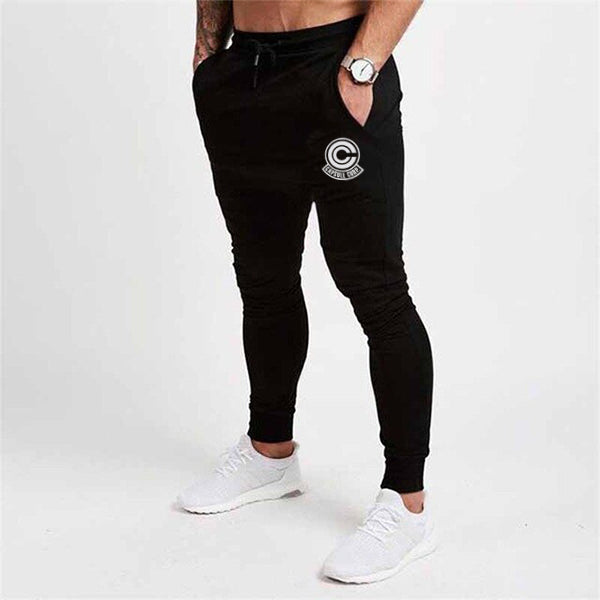 Dragon Capsule Fitted Workout Sweats Black - Superhero Gym Gear