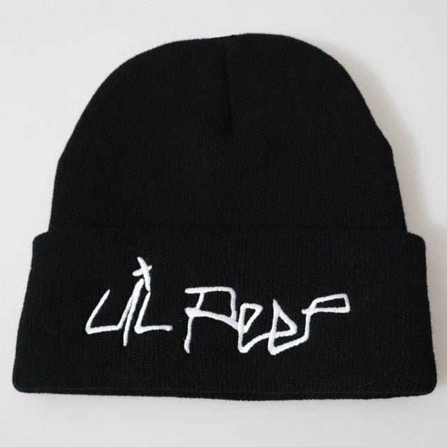 Lil Peep Embroidered Knit Hat Stretchy Plain Beanie Cap for Men Women - Superhero Gym Gear