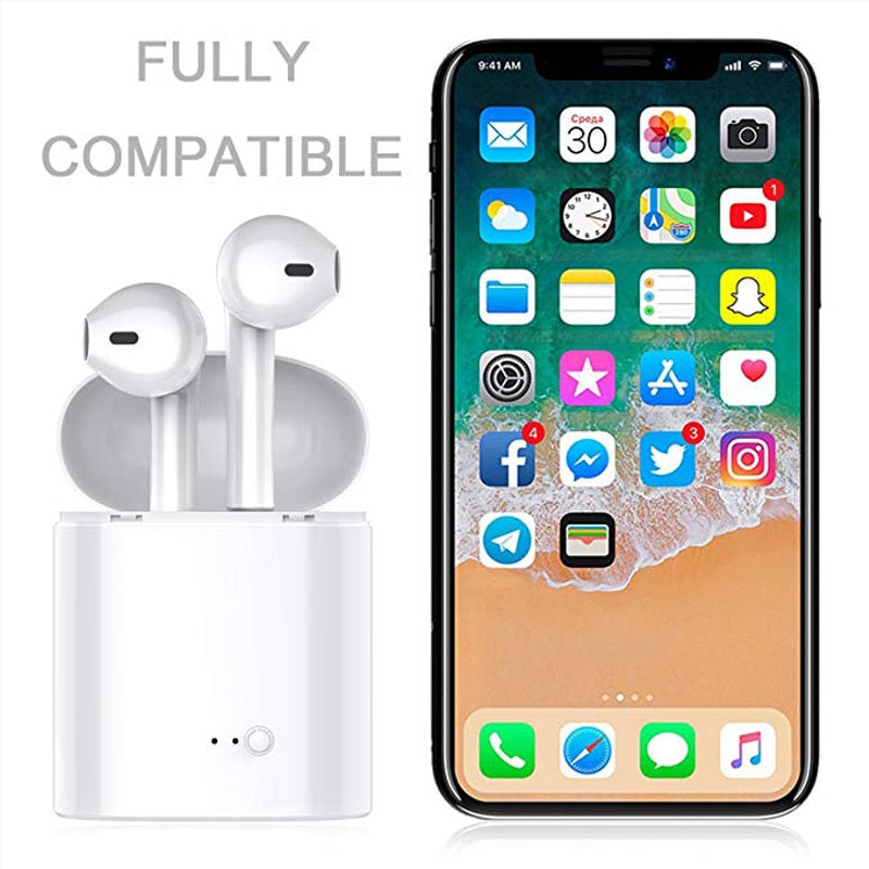 FitK Airbuds Wireless Bluetooth 5.0 Earbuds With Charging Box For Smartphones - Superhero Gym Gear