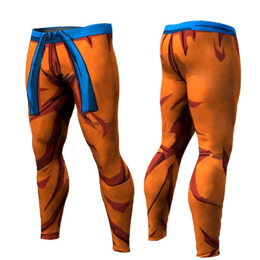 Dragon Warrior Orange Training Men's Leggings - FitKing
