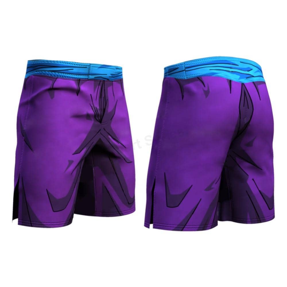 Dragon Warrior Purple Men's Compression Shorts - FitKing