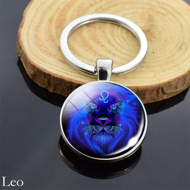 Zodiac Sign Constellation Sphere Keychain