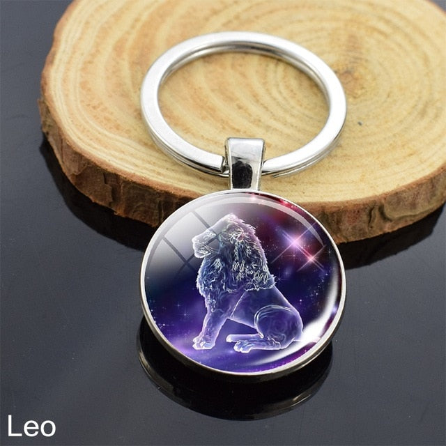 Zodiac Sign Constellation Sphere Keychain