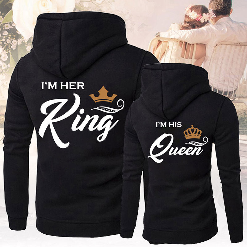 Queen and King Hoodies Couples Hoodies for Women and Men