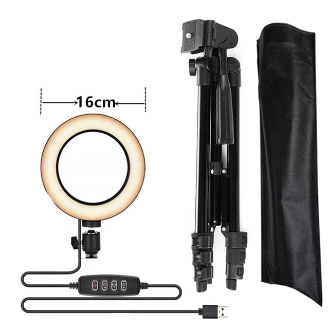 Ring Light Pro 5-in-1 with Adjustable Tripod and Rotatable Phone Holder for Selfie/Makeup/Livestream/TikTok/YouTube Videos