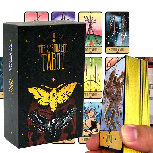 The Sasuraibito Tarot 78 Card Deck and 63-page guidebook Original Divination Gilt Edge with Box