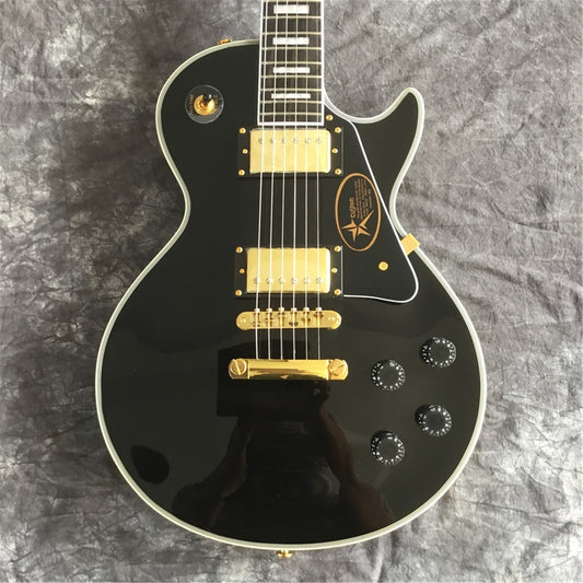 Les Paul Style Black Gold Electric Guitar