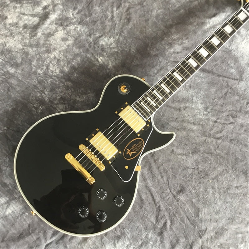 Les Paul Style Black Gold Electric Guitar