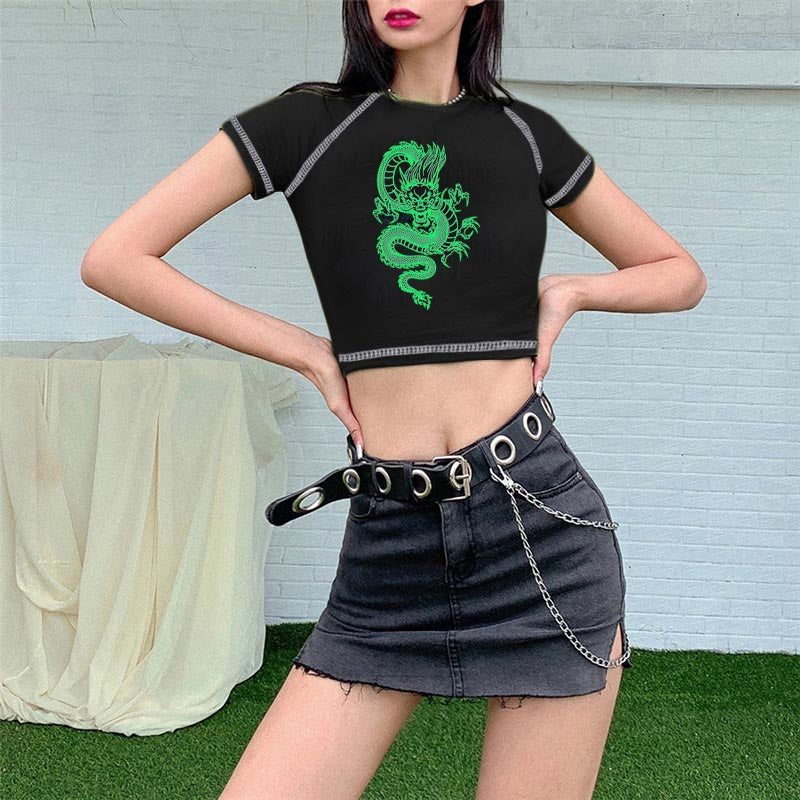 Vintage Chinese T-shirt Punk Takeout Style