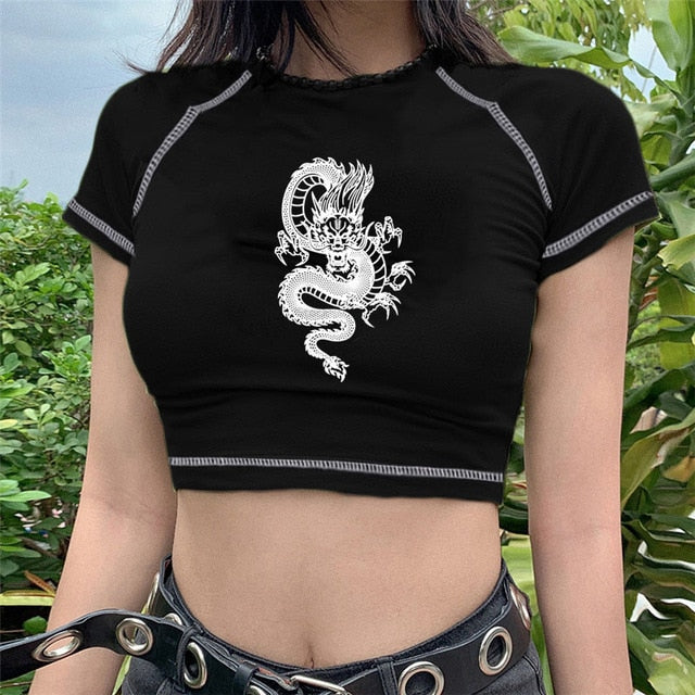 Vintage Chinese T-shirt Punk Takeout Style