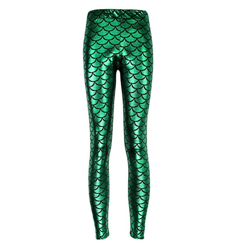 Deep Green Mermaid Women's Leggings - FitKing