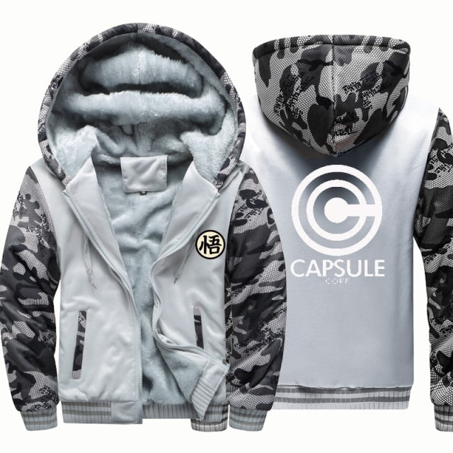 Dragon Warrior Capsule Corp Thick Winter Jacket