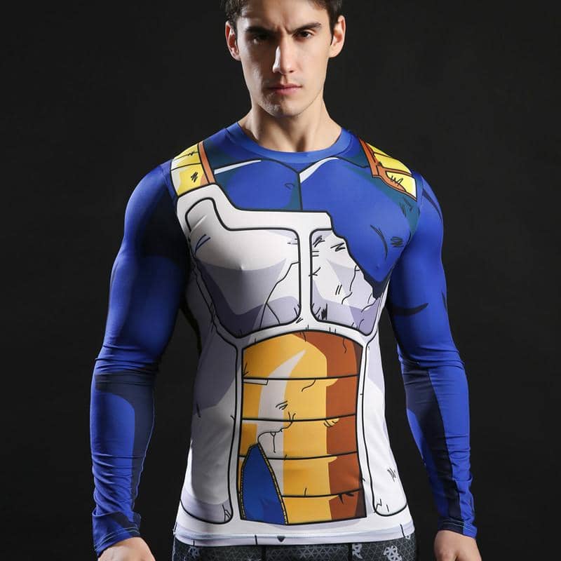 Dragon Battle Torn Armor Compression Shirt Long Sleeve - FitKing