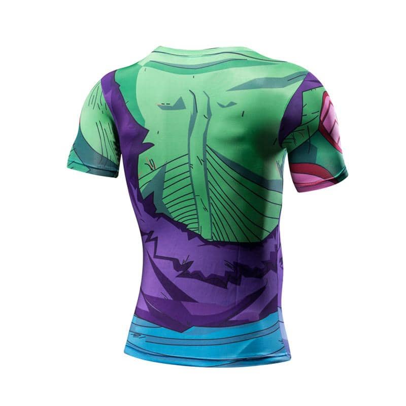 Dragon Torn Purple Green Short Sleeve Shirt - FitKing
