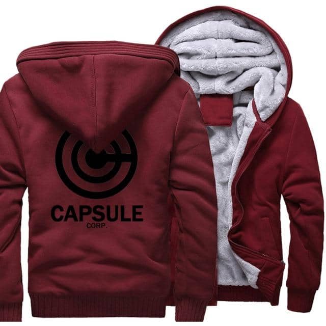 Dragon Thick Winter Capsule Hoodie Wine Red with Black - FitKing