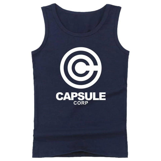 Dragon Capsule Workout Tanks Navy Blue - Superhero Gym Gear