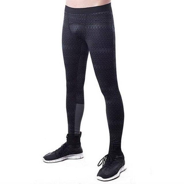 Men's Fitness Compression Pants Black - FitKing