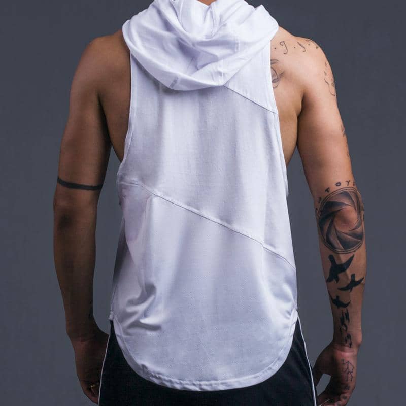 Dragon Warrior Hooded Tank White - FitKing