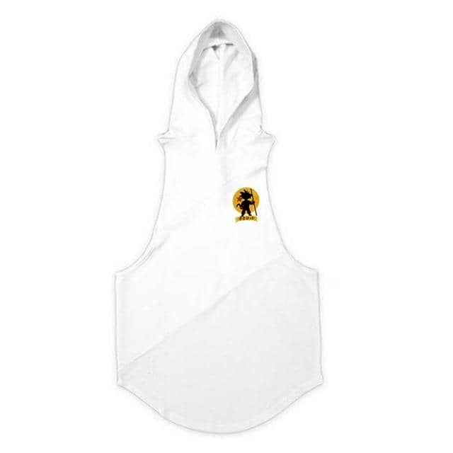 Dragon Warrior Hooded Tank White - FitKing