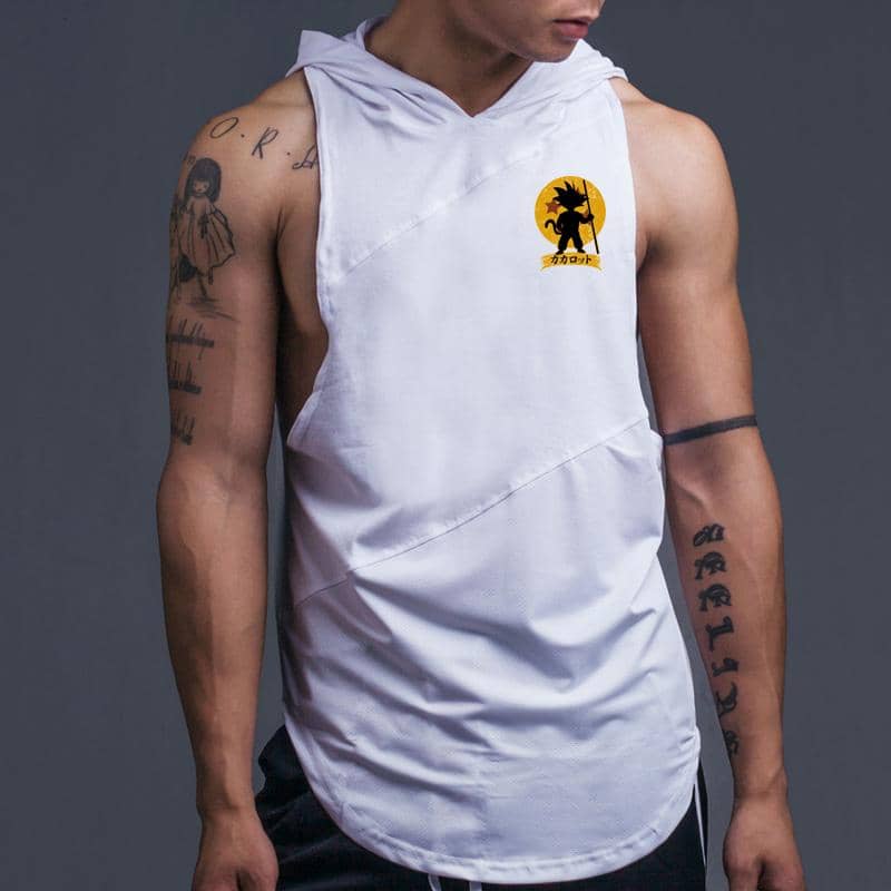 Dragon Warrior Hooded Tank White - FitKing
