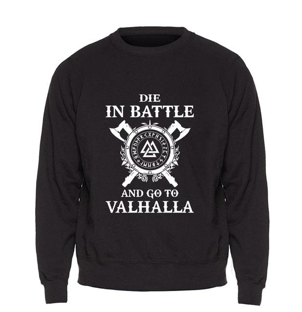 Odin Vikings Sweatshirt - Die In Battle And Go To Valhalla Multiple Colors - Superhero Gym Gear