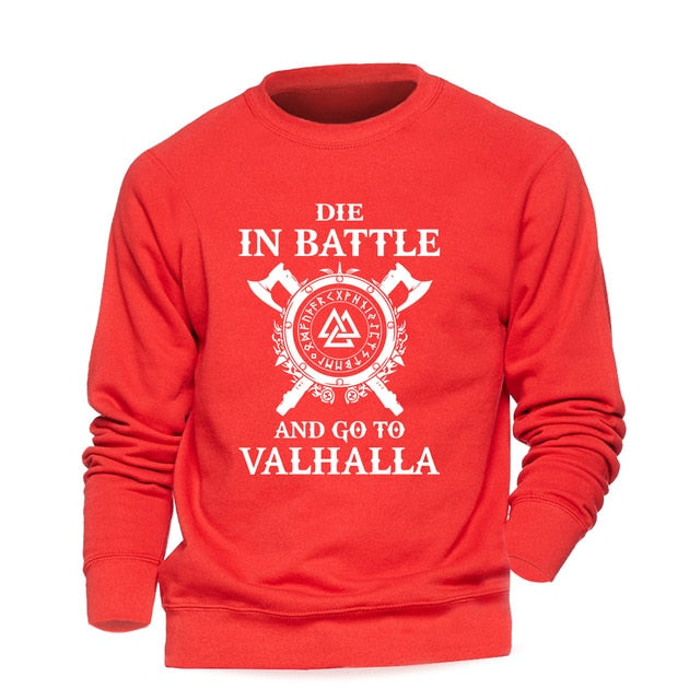 Odin Vikings Sweatshirt - Die In Battle And Go To Valhalla Multiple Colors - Superhero Gym Gear