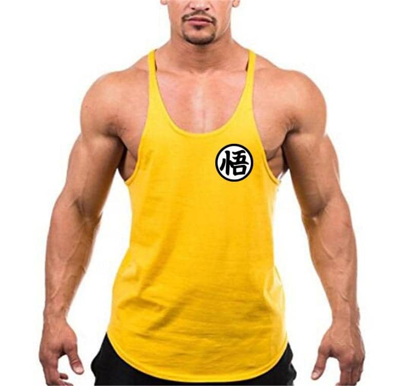 Dragon Simple Workout Tank Yellow - Superhero Gym Gear