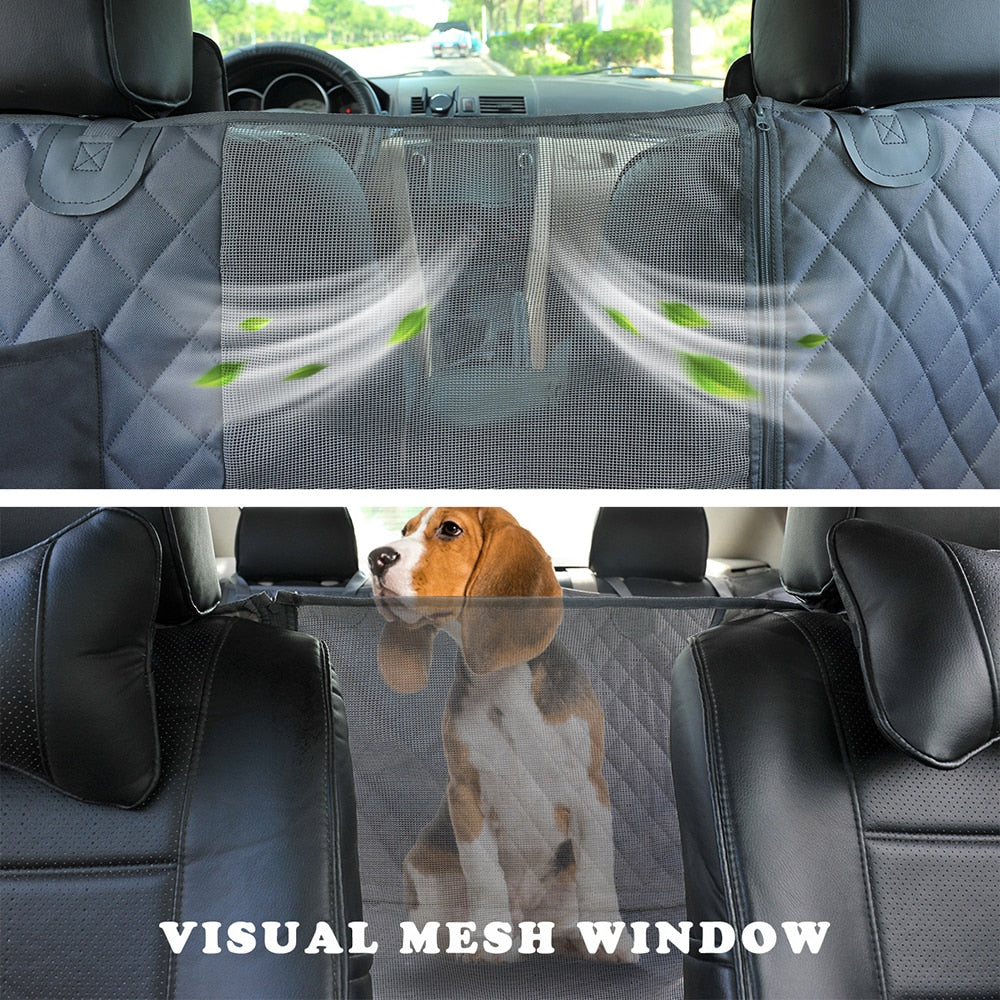 Pup King Luxury Dog Car Seat Cover Cushion - Mesh Waterproof Pet Carrier with Safety Belt and Storage - Superhero Gym Gear