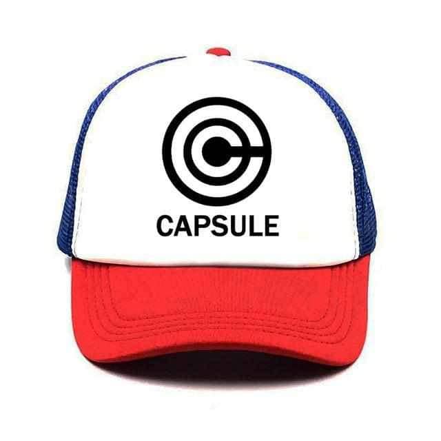 Dragon Capsule Trucker's Baseball Hat Cap Blue White Red - Superhero Gym Gear