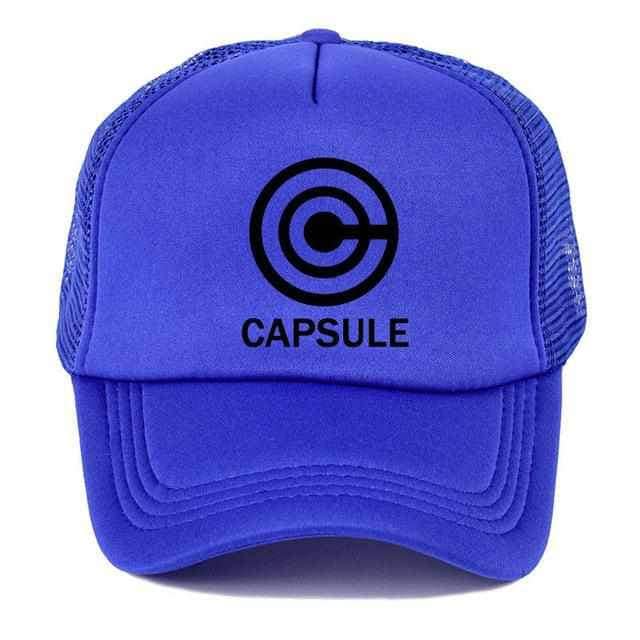 Dragon Capsule Trucker's Baseball Hat Cap Blue - Superhero Gym Gear