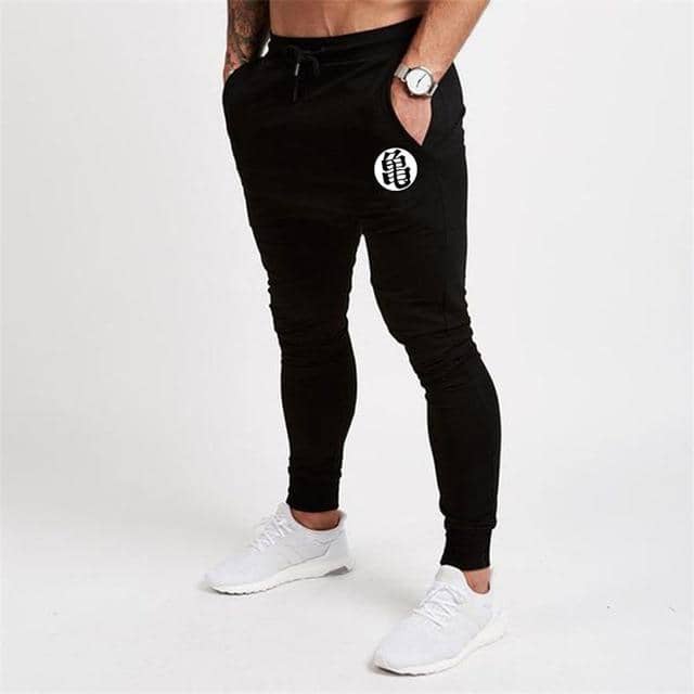 Dragon Fitted Workout Sweats Black V1 - Superhero Gym Gear
