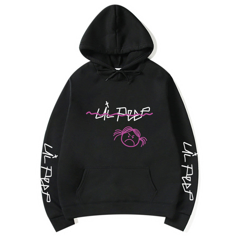 Lil Peep Sad Face Pullover Hoodies Multiple Colors - Superhero Gym Gear