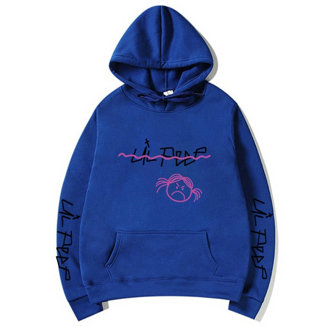 Lil Peep Sad Face Pullover Hoodies Multiple Colors - Superhero Gym Gear