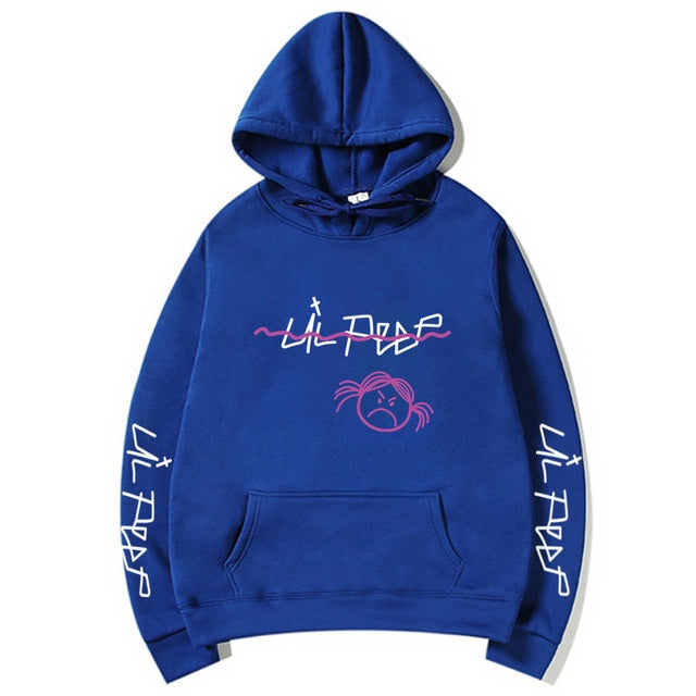 Lil Peep Sad Face Pullover Hoodies Multiple Colors - Superhero Gym Gear