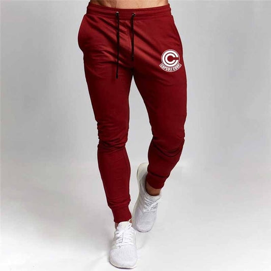 Dragon Capsule Fitted Workout Sweats Red with White - Superhero Gym Gear