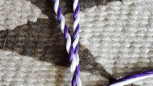 Flemish Twist Bowstring Purple and White