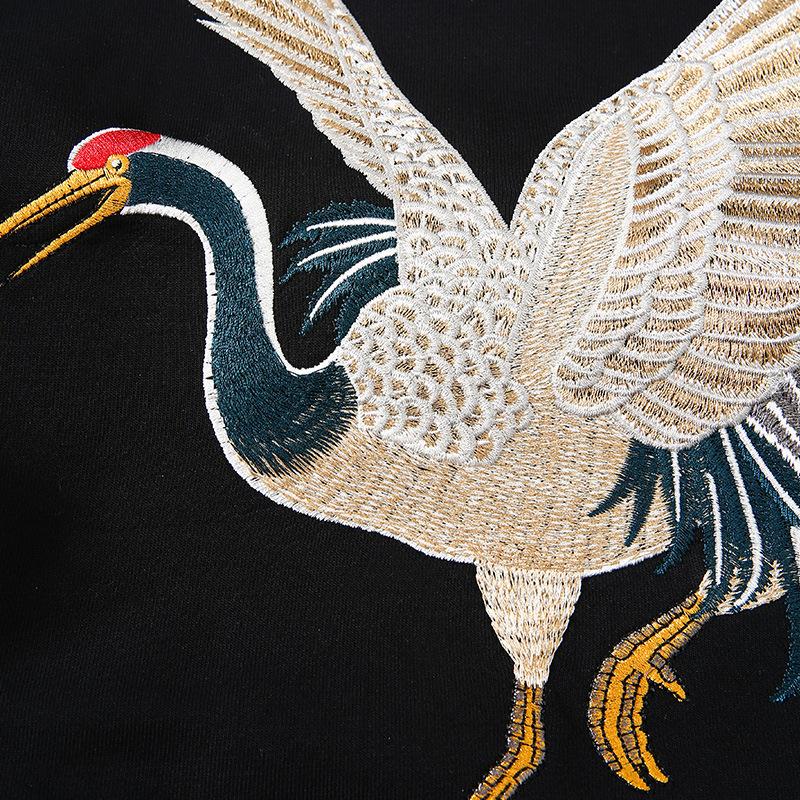 The Crane Embroidered Hoodie